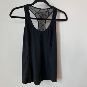 Lululemon Black Racer Back‎ Tank Top With Lace Back Size S